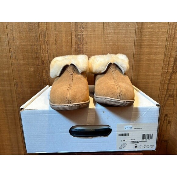 Minnetonka 3751 Men\'s Ankle Boot US Size 9 Golden Tan Sheepskin main image 5